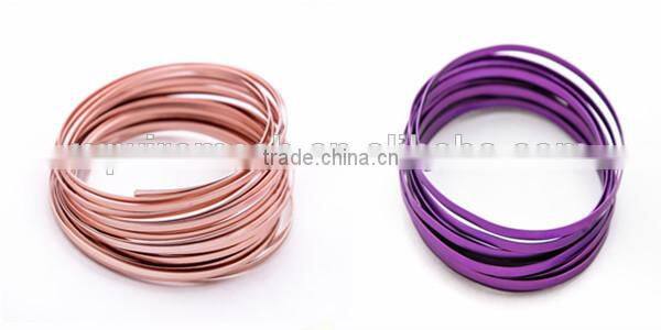 anodized aluminum wire/DIY crafts colored flat aluminum wire
