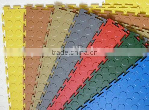 2016 Coin Pattern Garage Interlocking Floor Tiles in plastic