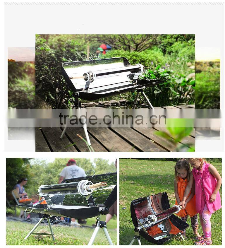 Portable solar barbecue stove outdoor household self driving folding grill fashion creative rack solar grill