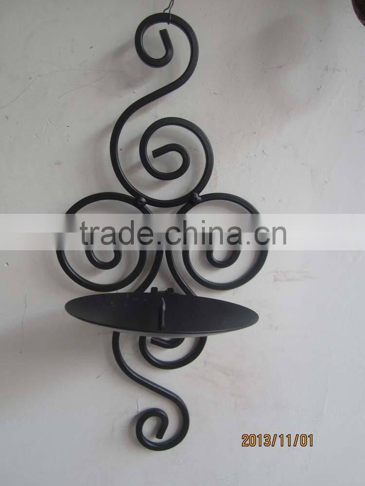 Wrought Iron Wall Candle Holder