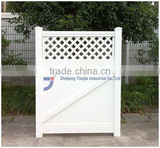 White PVC Privacy Garden Fence with Lattice