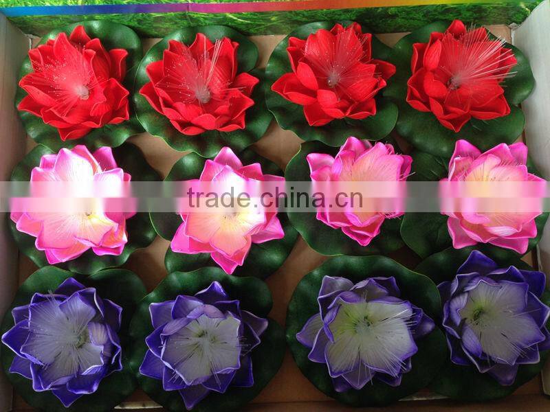 waterproof LED lotus light fiber optic lotus