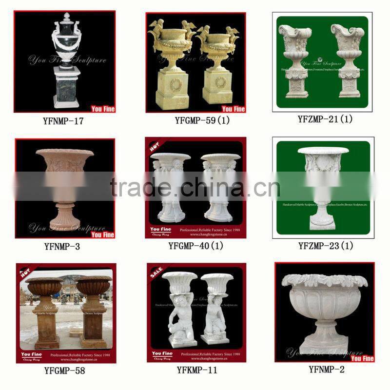 decoration garden natural stone flower pot