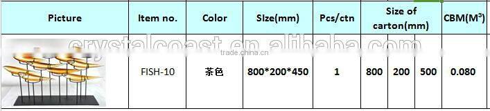 amber handmade artificial glass arowana fish for decoration