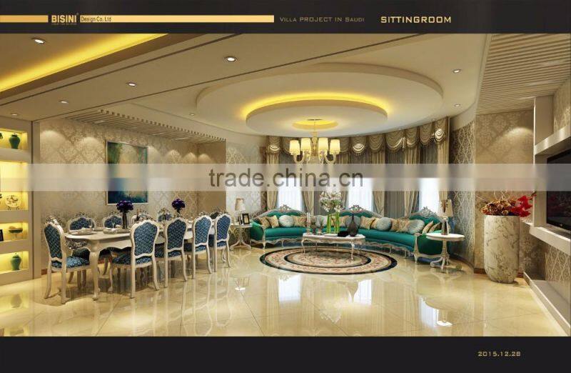 High End 3D Interior Rendering For Living Room With Project Management