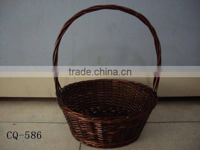 Eco-friendly suitable wicker basket with handle