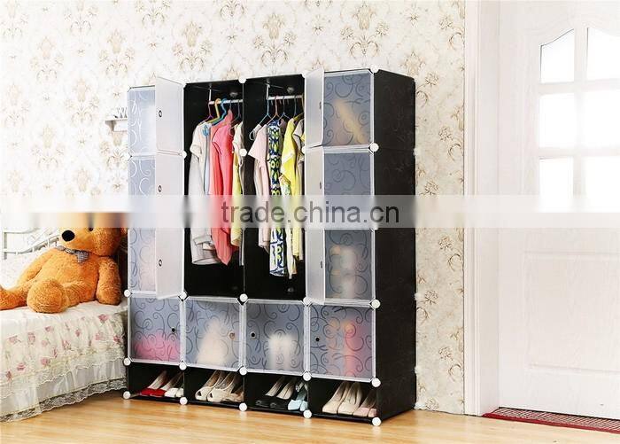 Store More High Quality DIY PP Cube Organizer Closet for Home Storage with Door