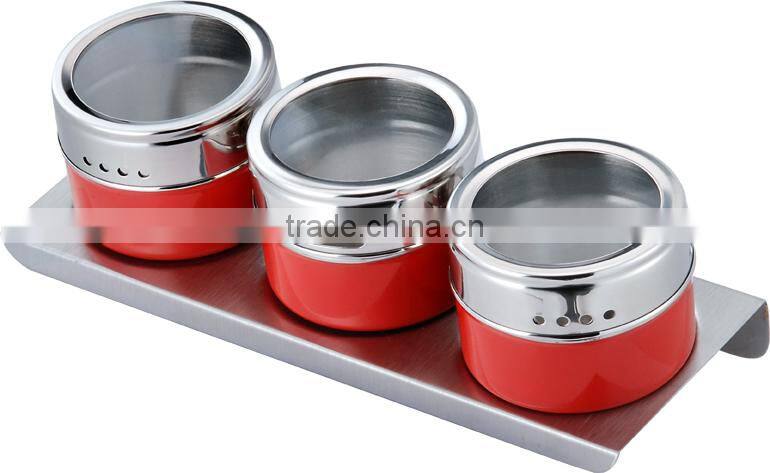 Jiangmen Manufacture Stainless Steel Kitchen Accessory Spice Jar set