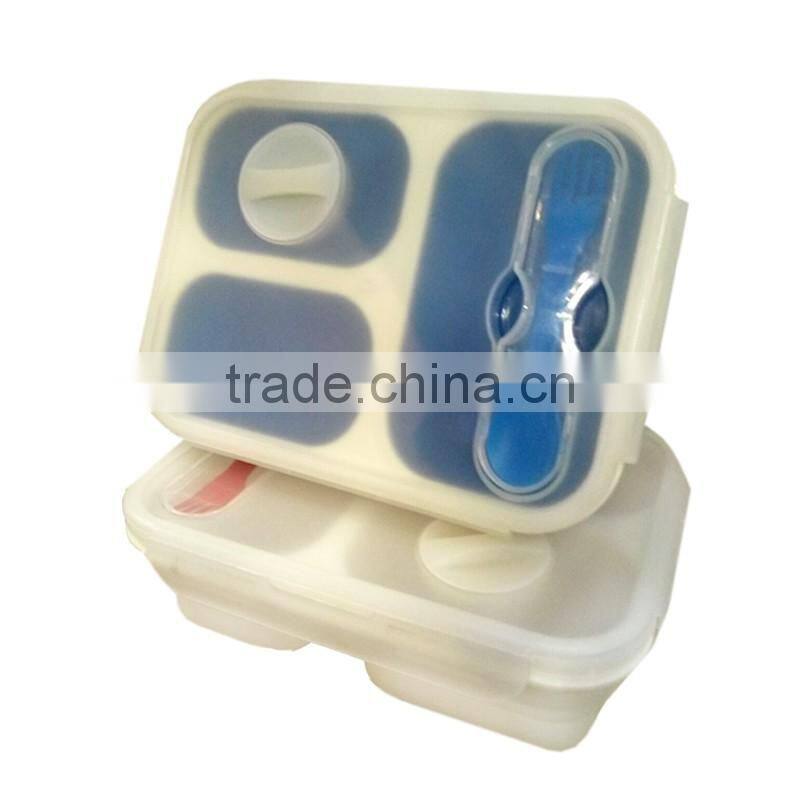 Food grade silicone folding lunch box