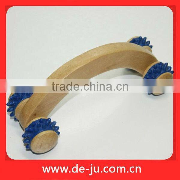 Curved Handle Wheel Massager Back Scrubber Legs And Feet Massage