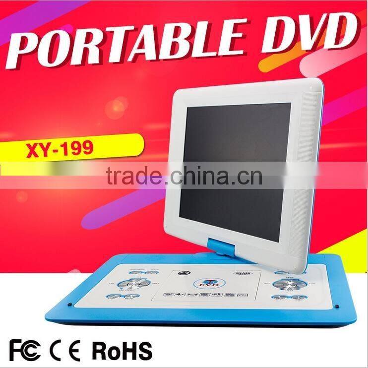 Newest Portable EVD 14.1-inch 1080p HD screen Wholesale portable DVD VCD Players with TV
