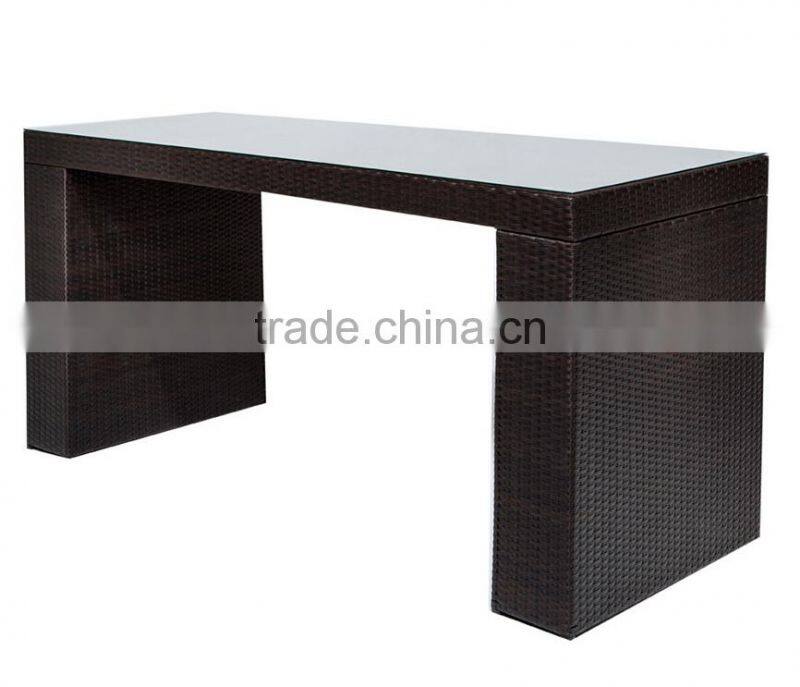 2017 Trade Assurance Promotion Outdoor poly Rattan Woven wicker Handmade Bar stool Table Set Furniture