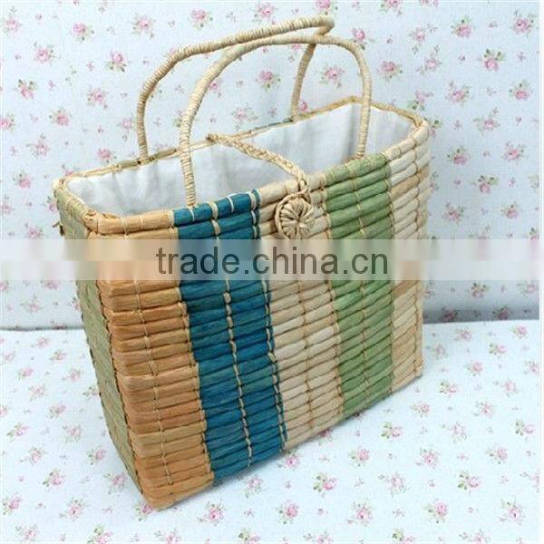 orn husk braided picnic food baskets e natural corn husk basket