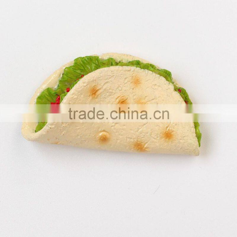 custom design rolling bread with vegetable and meat 3D resin fridge magnet