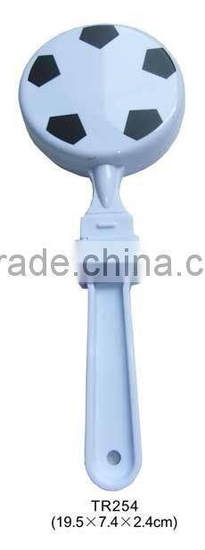 plastic sports noise maker , rugby football shape hand clapper