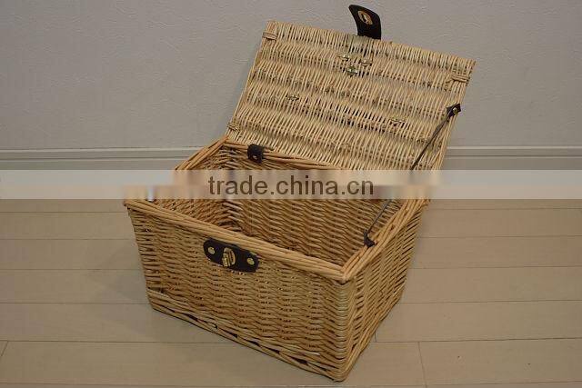New design rectangular lift-off lid storage basket with lid