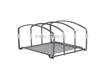 4 Compartments Office Desktop Metal Mesh Books Documents Pantry Rack