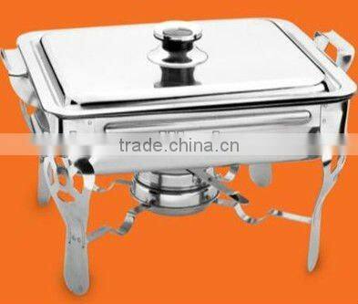 Stainless Steel food serving tray with glass cover for home-using with a very low price