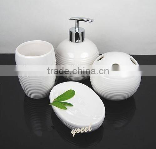 ceramic porcelain bath accessories set, bath set,,bathroom fitting,ceramic soap dispenser/toothbrush holder/tumbler/soap dish