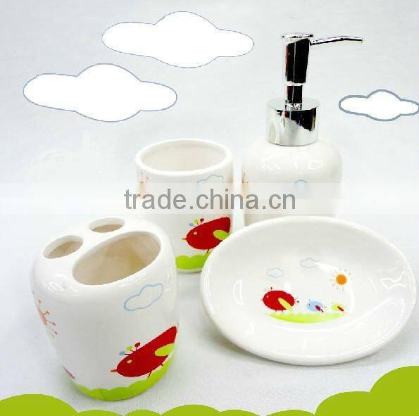 children ceramic bathroom accessories set