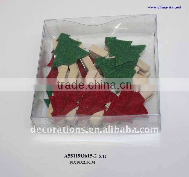 star shape wooden clips