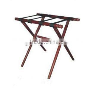 Simple folding solid wood luggage rack for bedroom