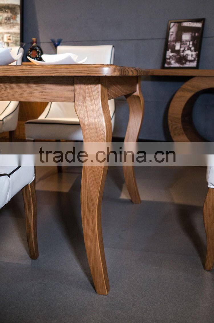 Kitchen Quality Wood Dining Set Table with 6 Chairs L A-33