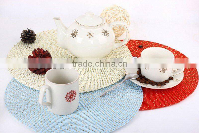 placemat for christmas dinner set/round placemat/round mats