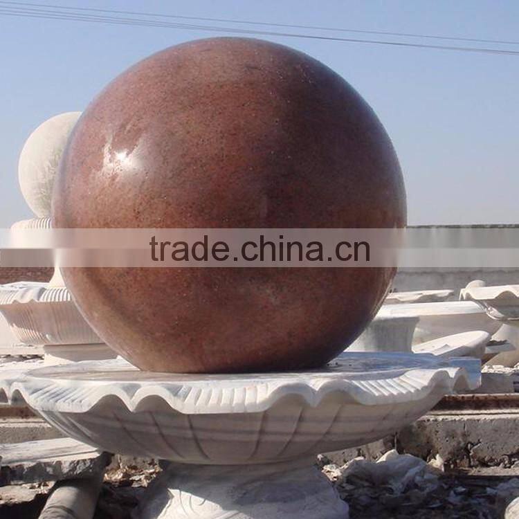 large outdoor sculptures marble carving 24" rotating granite sphere fountain