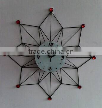 Star shape metal wall clock digital clcok