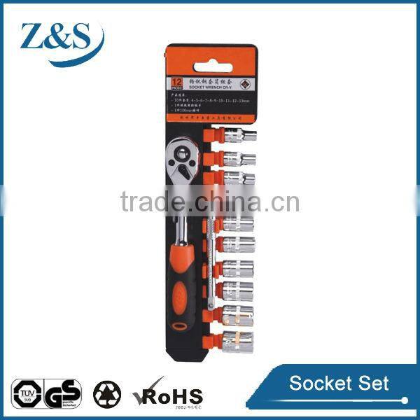 11 pcs 1/4"dr.Ratchet Handle Socket Set