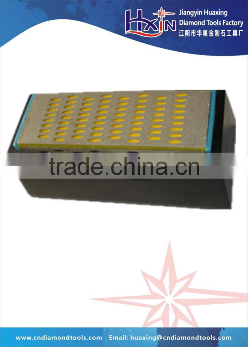 Colorful diamond knife sharpener used in the kitchen