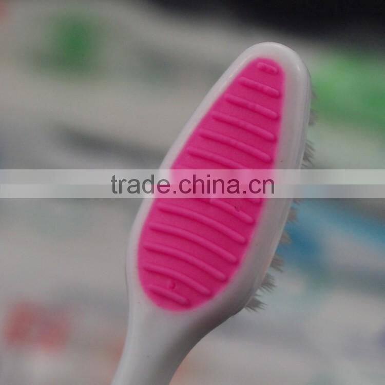 Wholesale nylon bristle YangZhou manufacturer hoome use long handle adult toothbrush