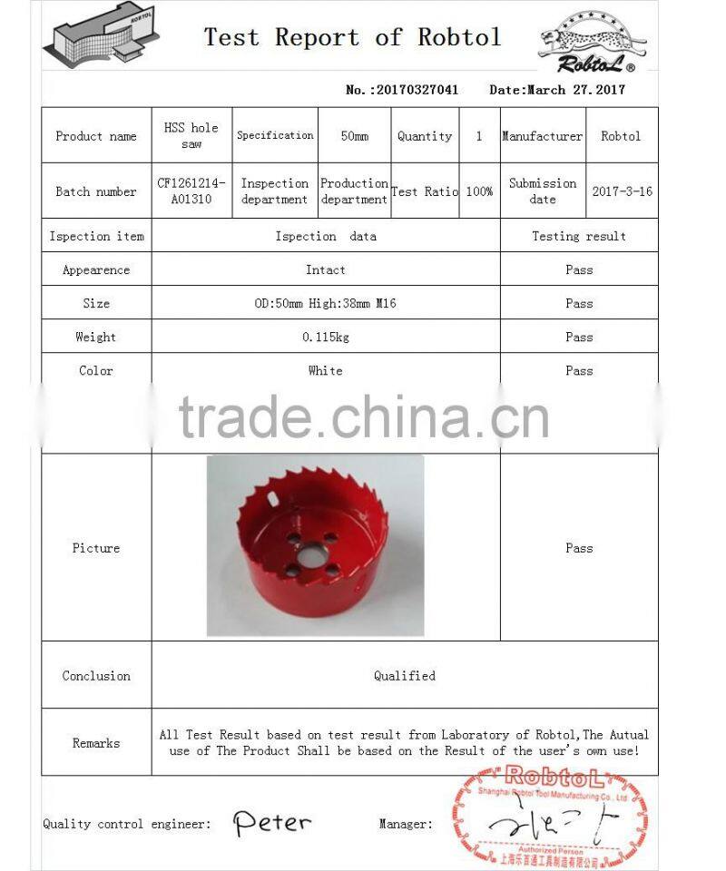 50mm HSS Hole Saw Cutter Drill Core Bits Kit Set Carbide Tipped HSS Bi-Metal