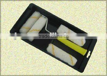 paint roller brush set with plastic paint tray