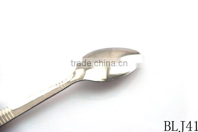 Stainless steel ice cream spoon with colorful plastic handle