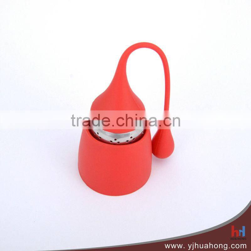 Food Grade Colorful Stainless Steel&Silicone Leaf Tea Infuser