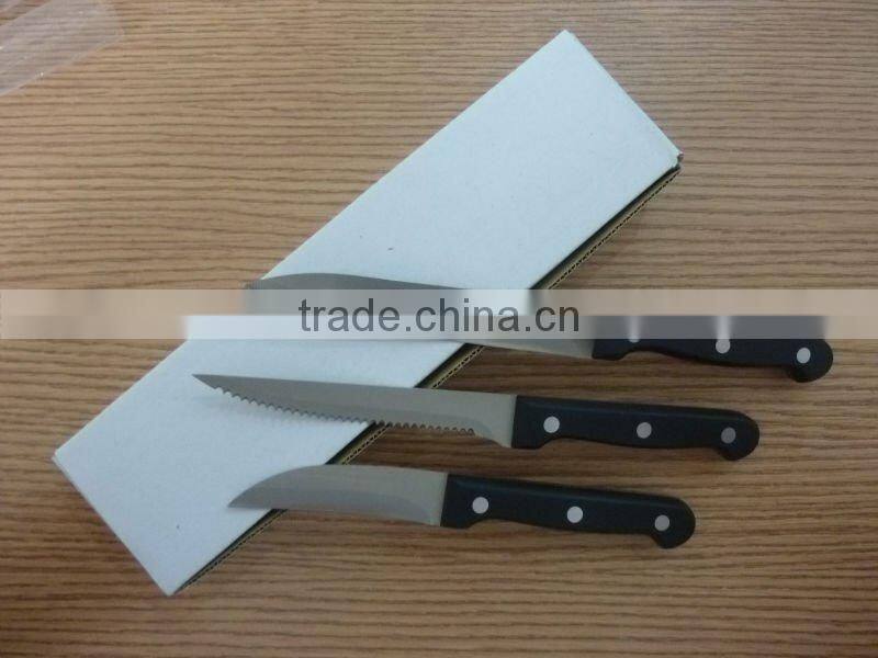 very good quality hot sell 3 pcs POM handle knife
