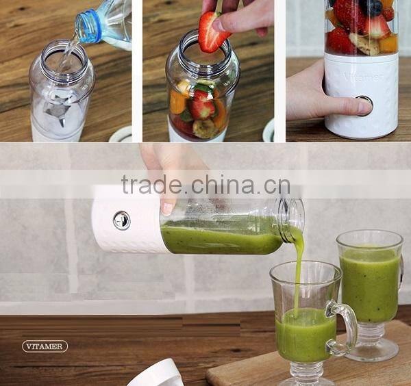 Vitamer Electric Portable Detachable USB Rechargeable Juicer Cup Automatic Blender Shaker BPA Free Water Bottle 500ml