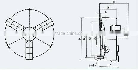 THREE 3 JAW CHUCK, K11 THREE 3 JAW SELF-CENTRING CHUCK, MACHINE CHUCK