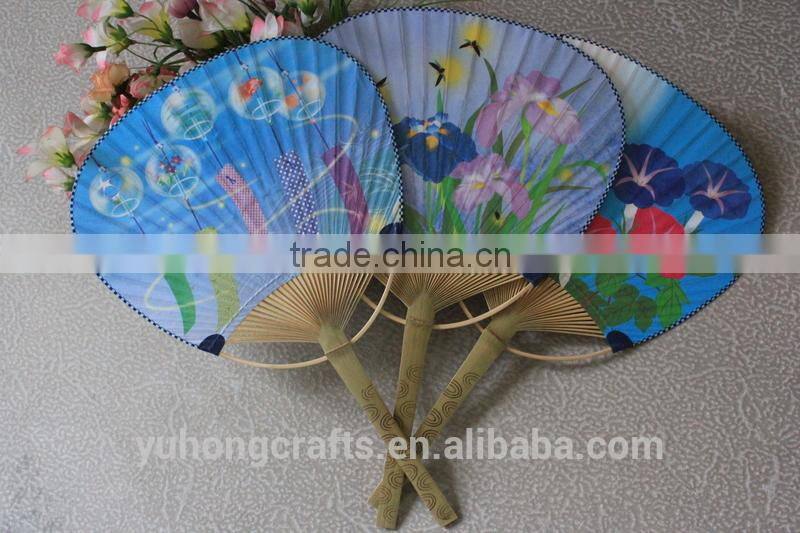 OEM excellent creative design round paper fan with printing
