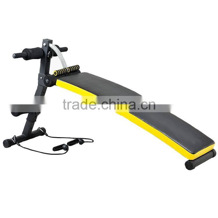 Weight Bench Sit Up Exercise Ab Crunch Board with fitness rope