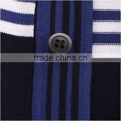 New Branded yarn dyed Men's cotton strip polo t shirt