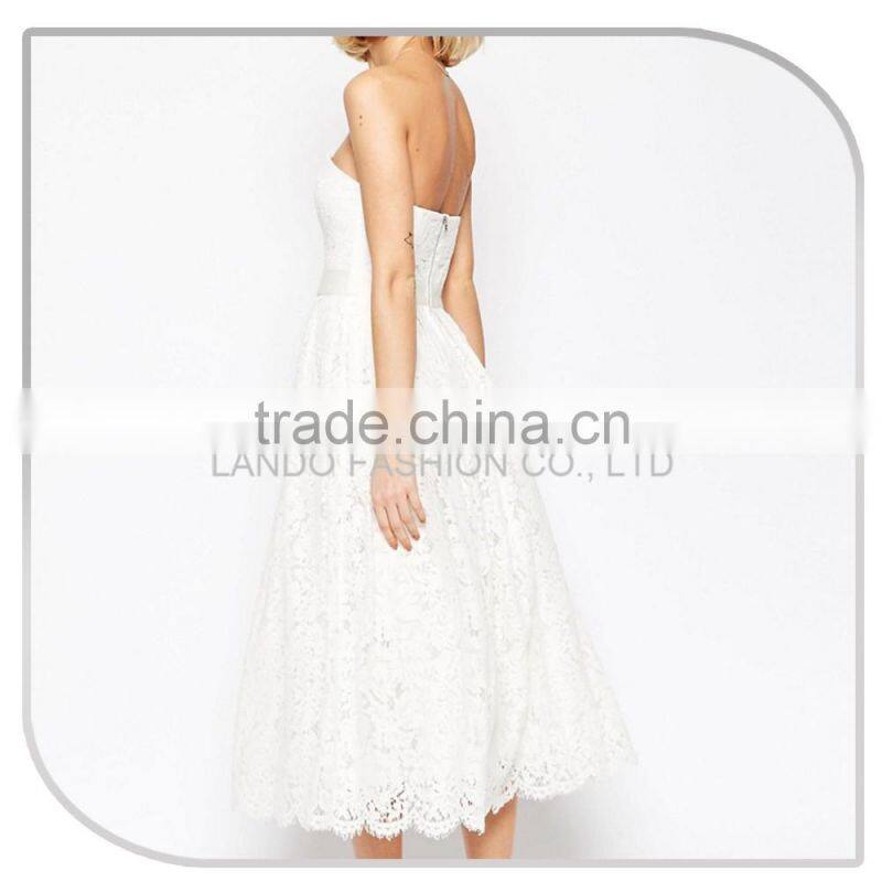 White adjustable collar ball gown wedding dress 2016 Elegant crochet lace wedding dress bridal gown