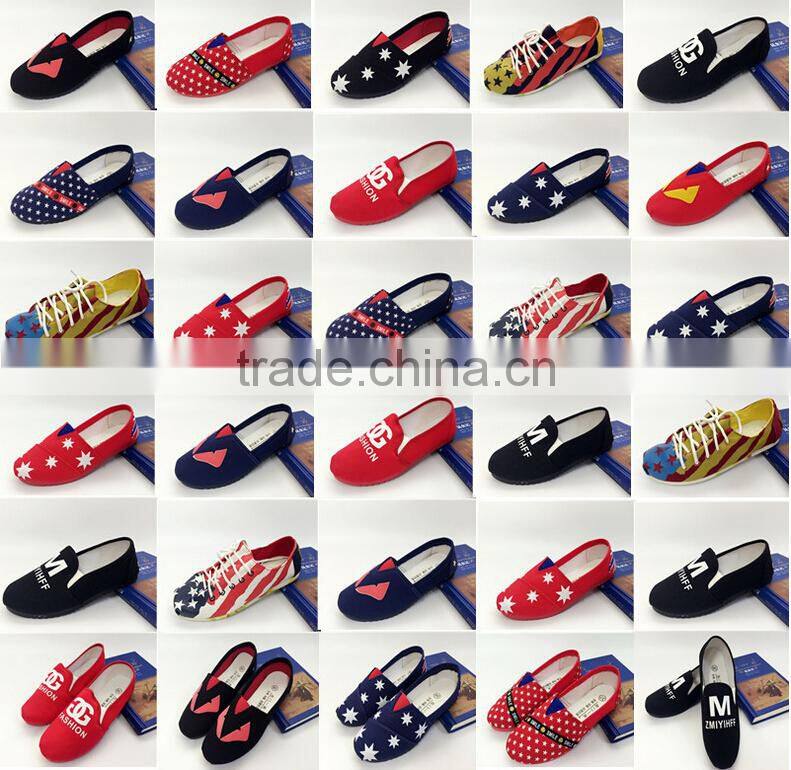 GZY Wholesale Custom Comfortable Casual Canvas stock lot shoes