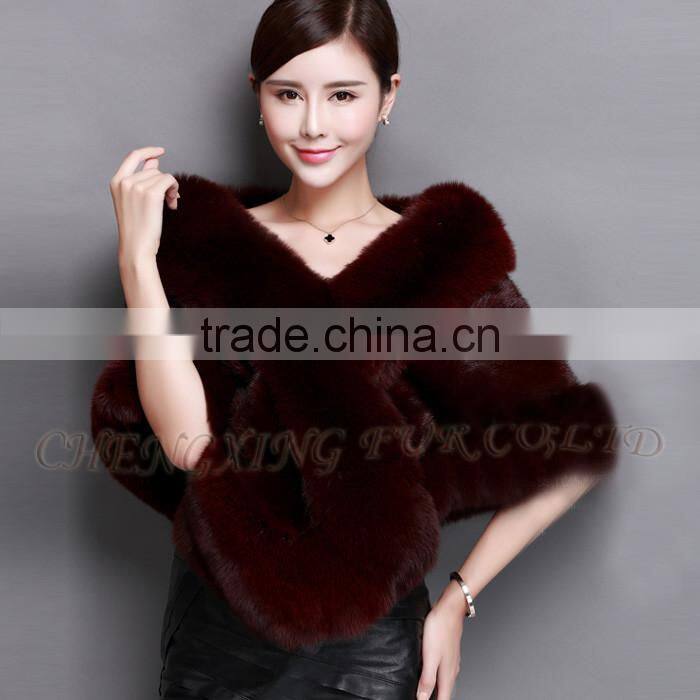 CX-B-M-05G Ladies' Genuine Mink Vintage Elegant Ladies Fur Cape Shawl For Party