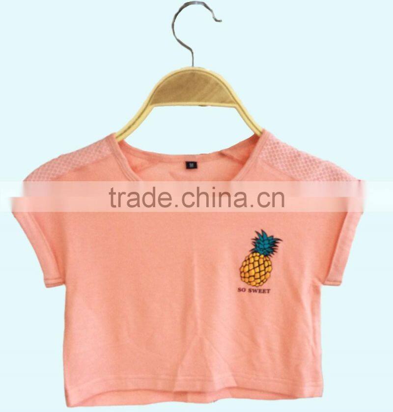 latest design kids short sleeve round neck printing t-shirts wholesale china supplier