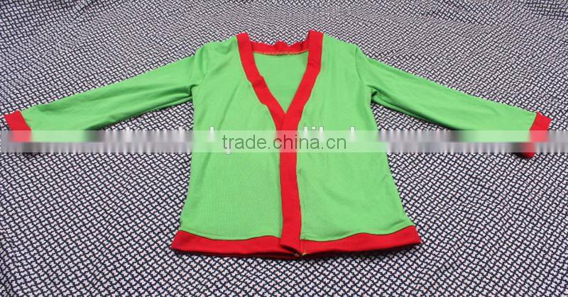 Knitting Cotton Green Color Girls Stylish Overall Fashion Smock-Frock Children Outer Garment