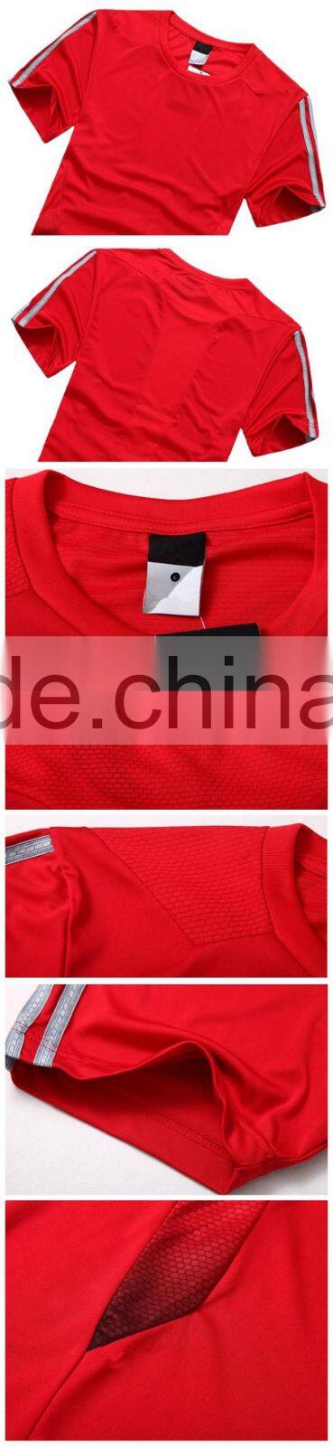 New Fashion Mens Quick Dry Short Sleeve Blank T shirt 100% Polyester Sport shirt Tees