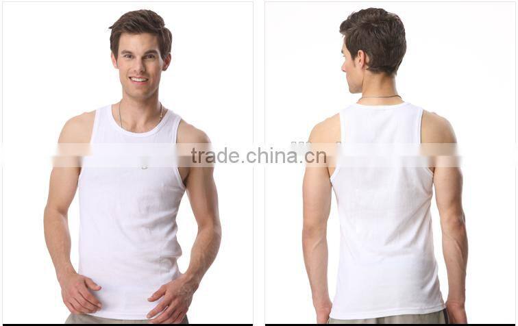 Factory Provide Seamless Pain Color Mens Tank Top